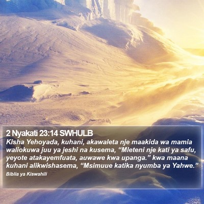 2 Nyakati 23:14 SWHULB Bible Verse Image