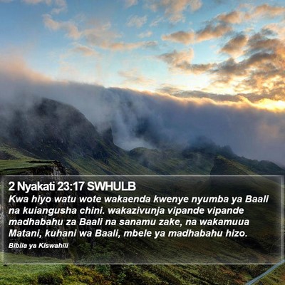 2 Nyakati 23:17 SWHULB Bible Verse Image