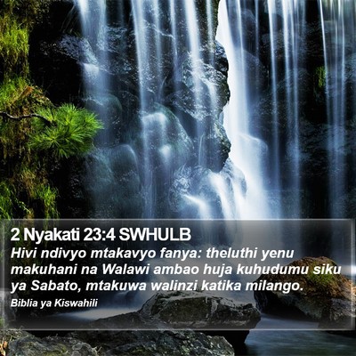 2 Nyakati 23:4 SWHULB Bible Verse Image
