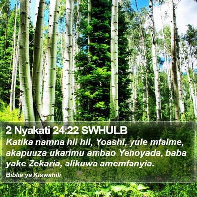 2 Nyakati 24:22 SWHULB Bible Verse Image