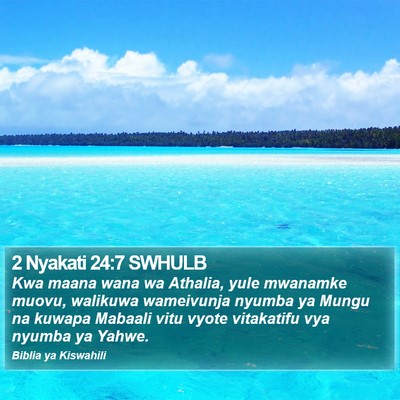 2 Nyakati 24:7 SWHULB Bible Verse Image