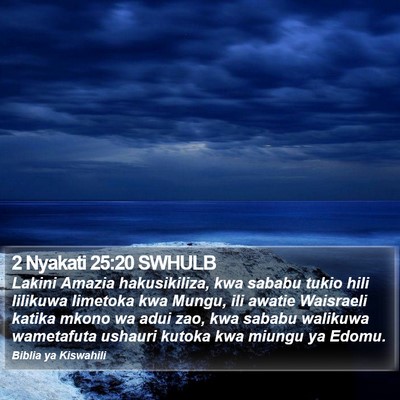 2 Nyakati 25:20 SWHULB Bible Verse Image