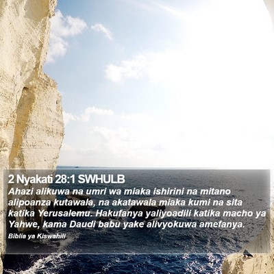 2 Nyakati 28:1 SWHULB Bible Verse Image