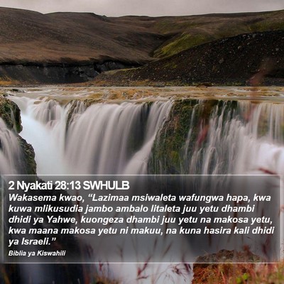 2 Nyakati 28:13 SWHULB Bible Verse Image