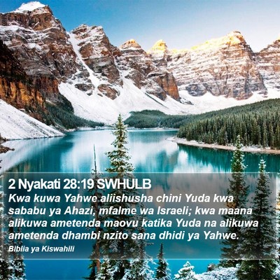 2 Nyakati 28:19 SWHULB Bible Verse Image