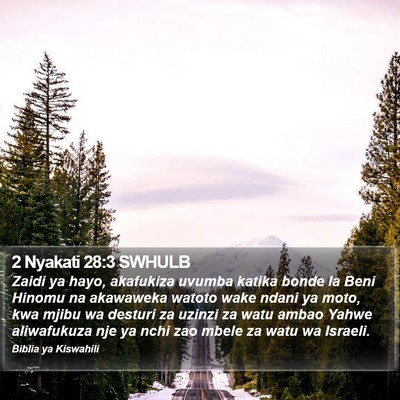 2 Nyakati 28:3 SWHULB Bible Verse Image