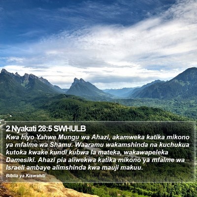 2 Nyakati 28:5 SWHULB Bible Verse Image
