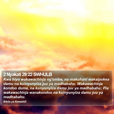 2 Nyakati 29:22 SWHULB Bible Verse Image