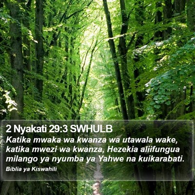 2 Nyakati 29:3 SWHULB Bible Verse Image