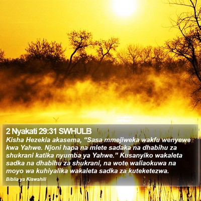 2 Nyakati 29:31 SWHULB Bible Verse Image