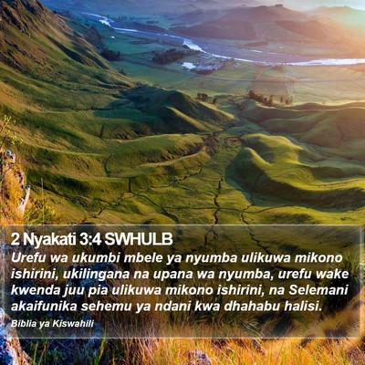 2 Nyakati 3:4 SWHULB Bible Verse Image