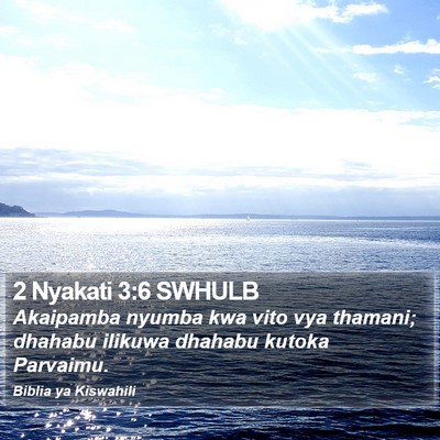 2 Nyakati 3:6 SWHULB Bible Verse Image