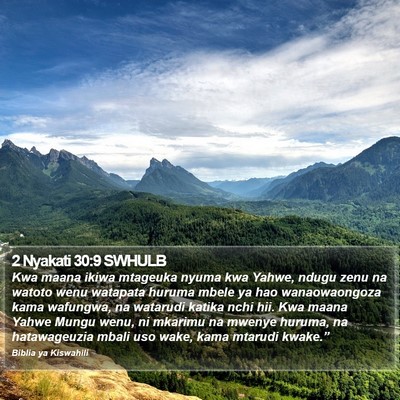 2 Nyakati 30:9 SWHULB Bible Verse Image