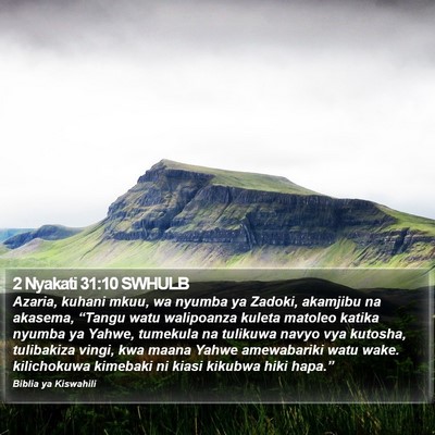 2 Nyakati 31:10 SWHULB Bible Verse Image