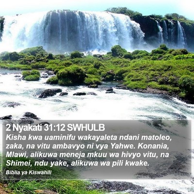 2 Nyakati 31:12 SWHULB Bible Verse Image
