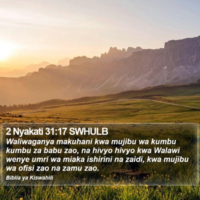 2 Nyakati 31:17 SWHULB Bible Verse Image