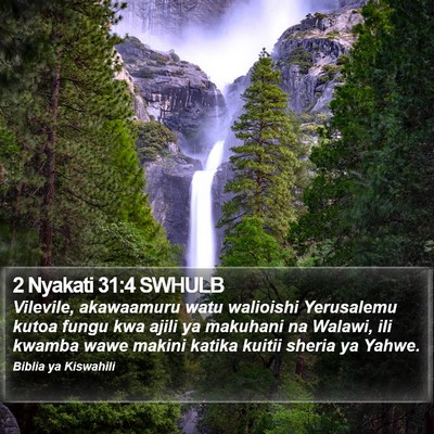 2 Nyakati 31:4 SWHULB Bible Verse Image