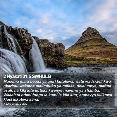 2 Nyakati 31:5 SWHULB Bible Verse Image