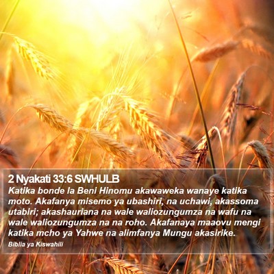 2 Nyakati 33:6 SWHULB Bible Verse Image