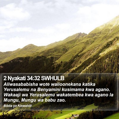 2 Nyakati 34:32 SWHULB Bible Verse Image