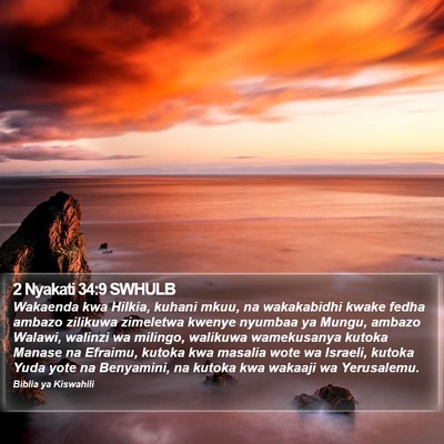 2 Nyakati 34:9 SWHULB Bible Verse Image