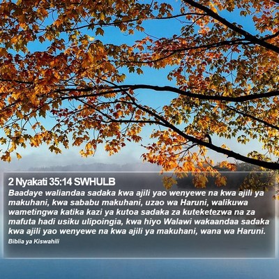 2 Nyakati 35:14 SWHULB Bible Verse Image