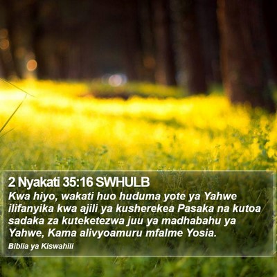 2 Nyakati 35:16 SWHULB Bible Verse Image