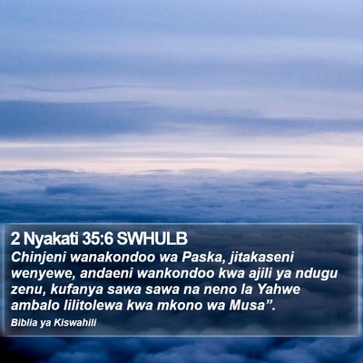 2 Nyakati 35:6 SWHULB Bible Verse Image