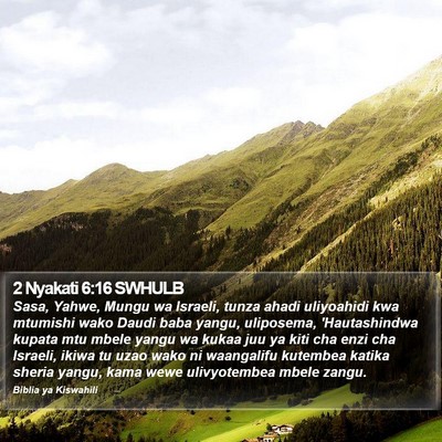 2 Nyakati 6:16 SWHULB Bible Verse Image