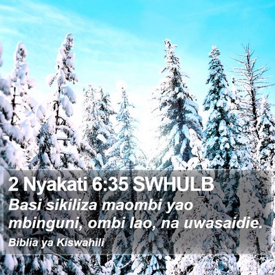 2 Nyakati 6:35 SWHULB Bible Verse Image