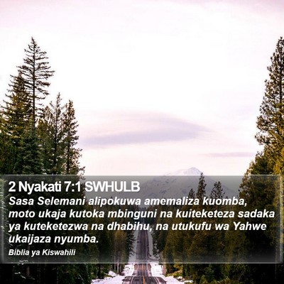 2 Nyakati 7:1 SWHULB Bible Verse Image