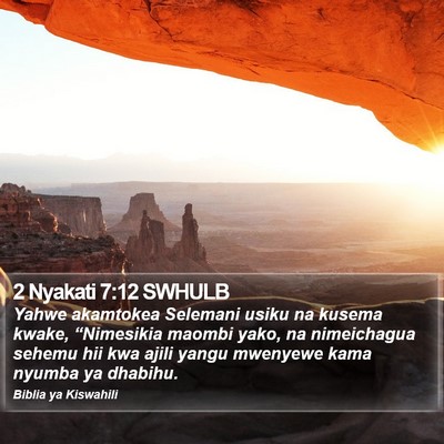 2 Nyakati 7:12 SWHULB Bible Verse Image