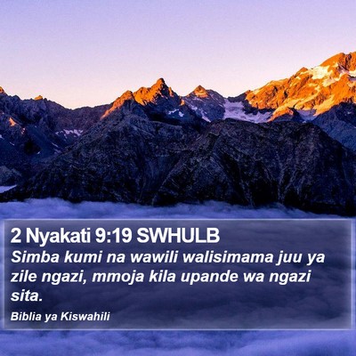 2 Nyakati 9:19 SWHULB Bible Verse Image