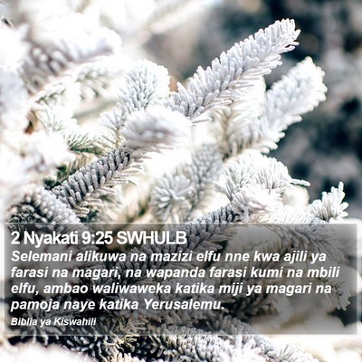 2 Nyakati 9:25 SWHULB Bible Verse Image