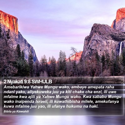 2 Nyakati 9:8 SWHULB Bible Verse Image