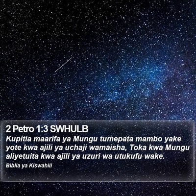 2 Petro 1:3 SWHULB Bible Verse Image