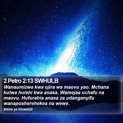 2 Petro 2:13 SWHULB Bible Verse Image