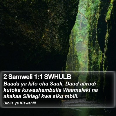 2 Samweli 1:1 SWHULB Bible Verse Image