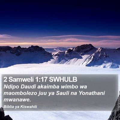 2 Samweli 1:17 SWHULB Bible Verse Image