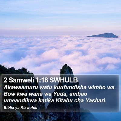 2 Samweli 1:18 SWHULB Bible Verse Image