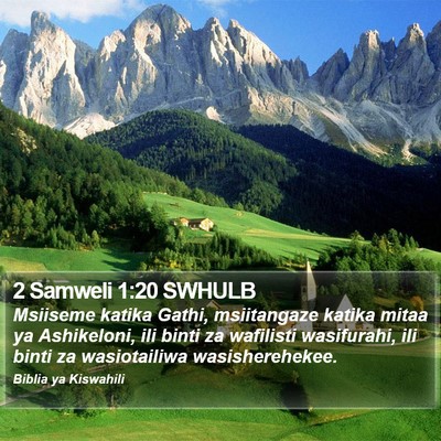 2 Samweli 1:20 SWHULB Bible Verse Image