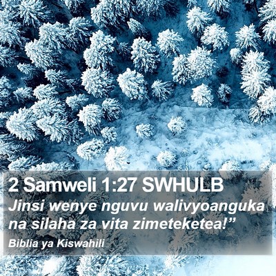 2 Samweli 1:27 SWHULB Bible Verse Image