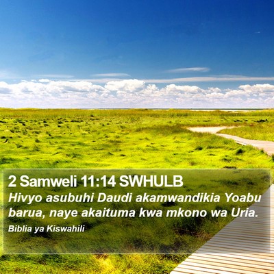 2 Samweli 11:14 SWHULB Bible Verse Image