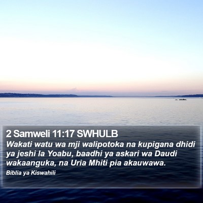 2 Samweli 11:17 SWHULB Bible Verse Image