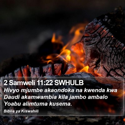 2 Samweli 11:22 SWHULB Bible Verse Image