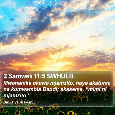 2 Samweli 11:5 SWHULB Bible Verse Image