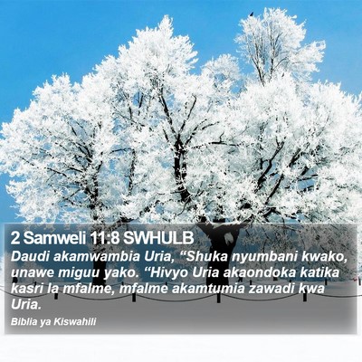 2 Samweli 11:8 SWHULB Bible Verse Image