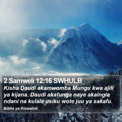2 Samweli 12:16 SWHULB Bible Verse Image