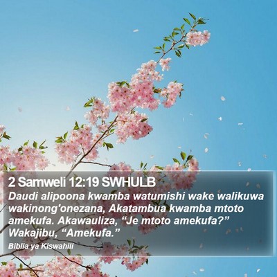 2 Samweli 12:19 SWHULB Bible Verse Image