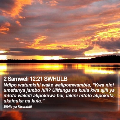 2 Samweli 12:21 SWHULB Bible Verse Image